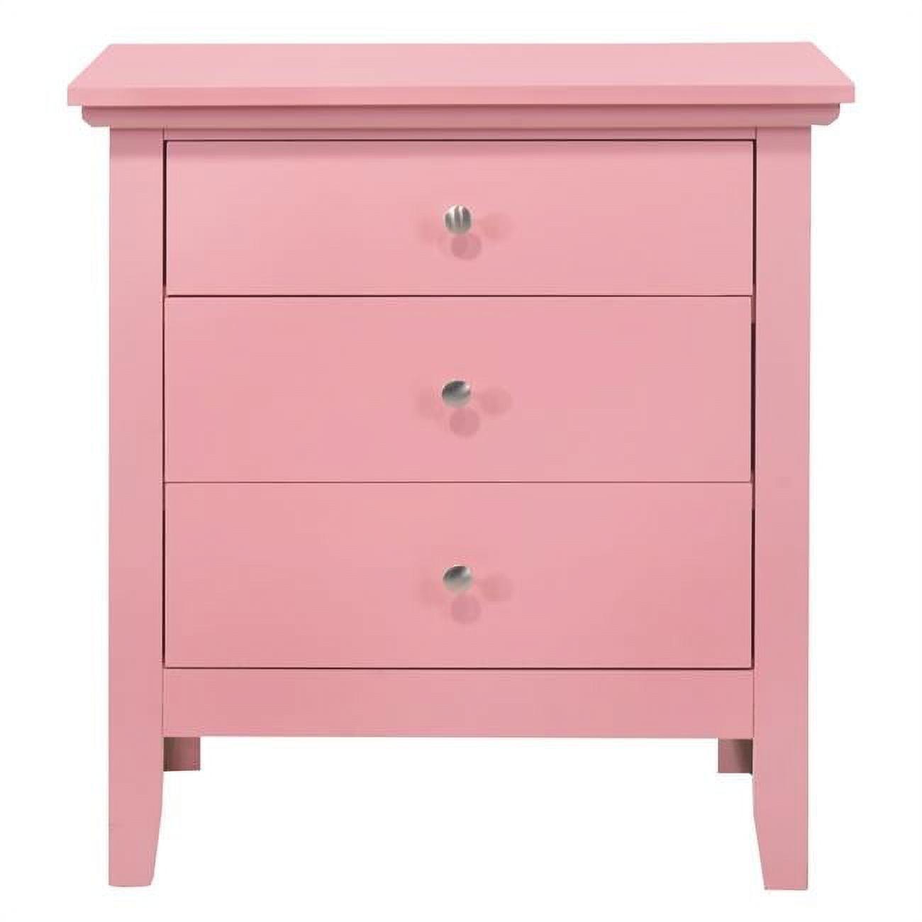 Passion Furniture Hammond 3-Drawer Nightstand (26 in. H x 24 in. W x 18 in. D)