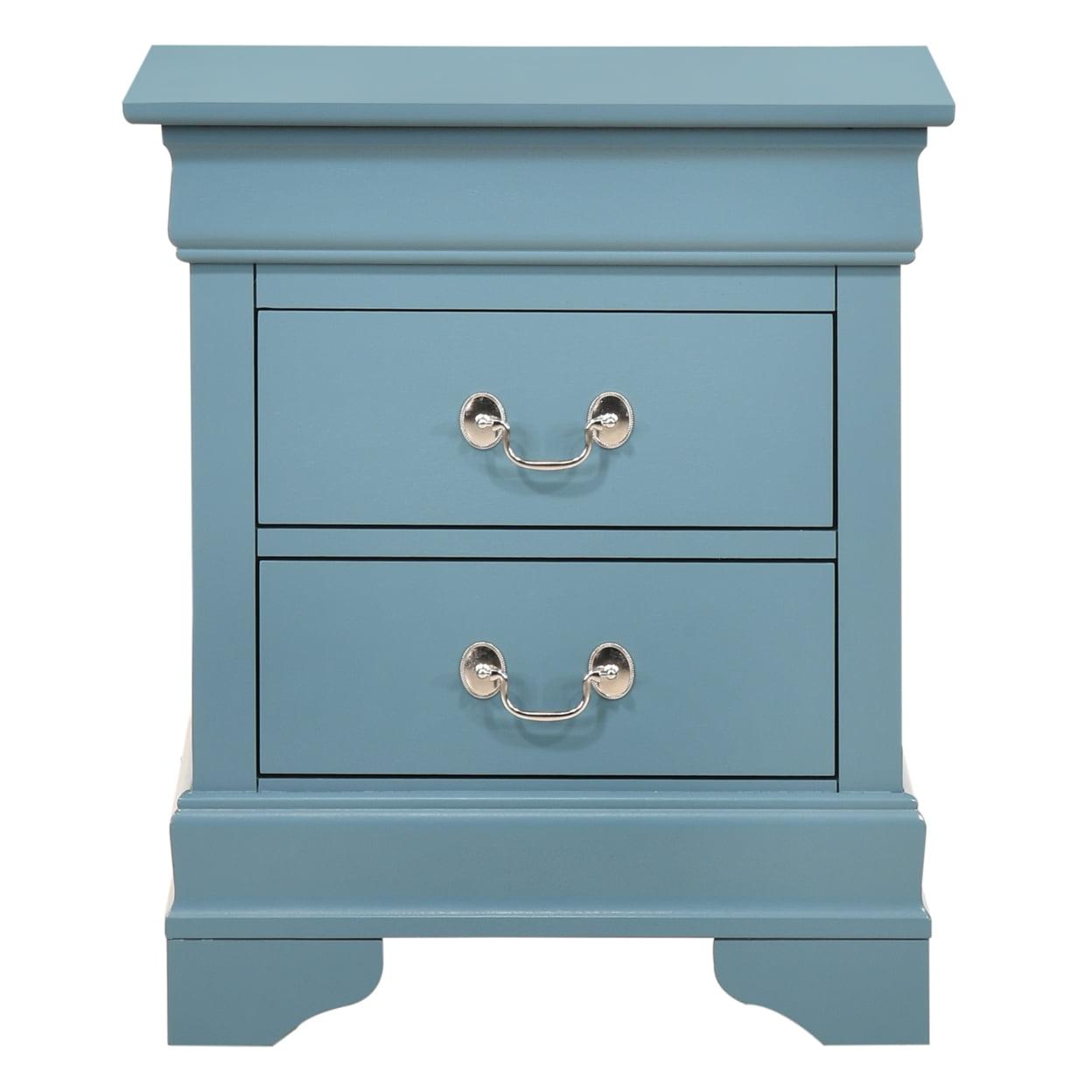 Passion Furniture Louis Philippe 2-Drawer Nightstand (24 in. H X 21 in. W X 16 in. D)