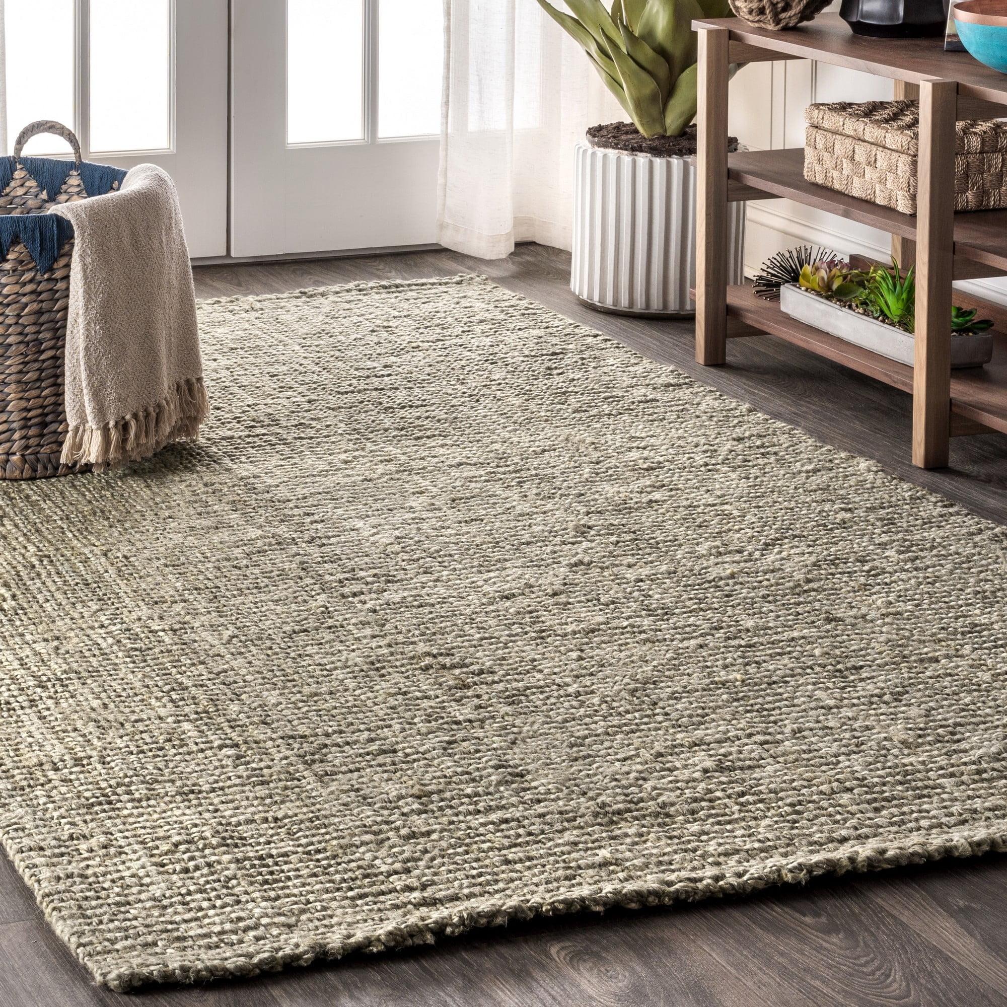 3'x5' Pata Hand Woven Chunky Jute Area Rug, Gray - JONATHAN Y