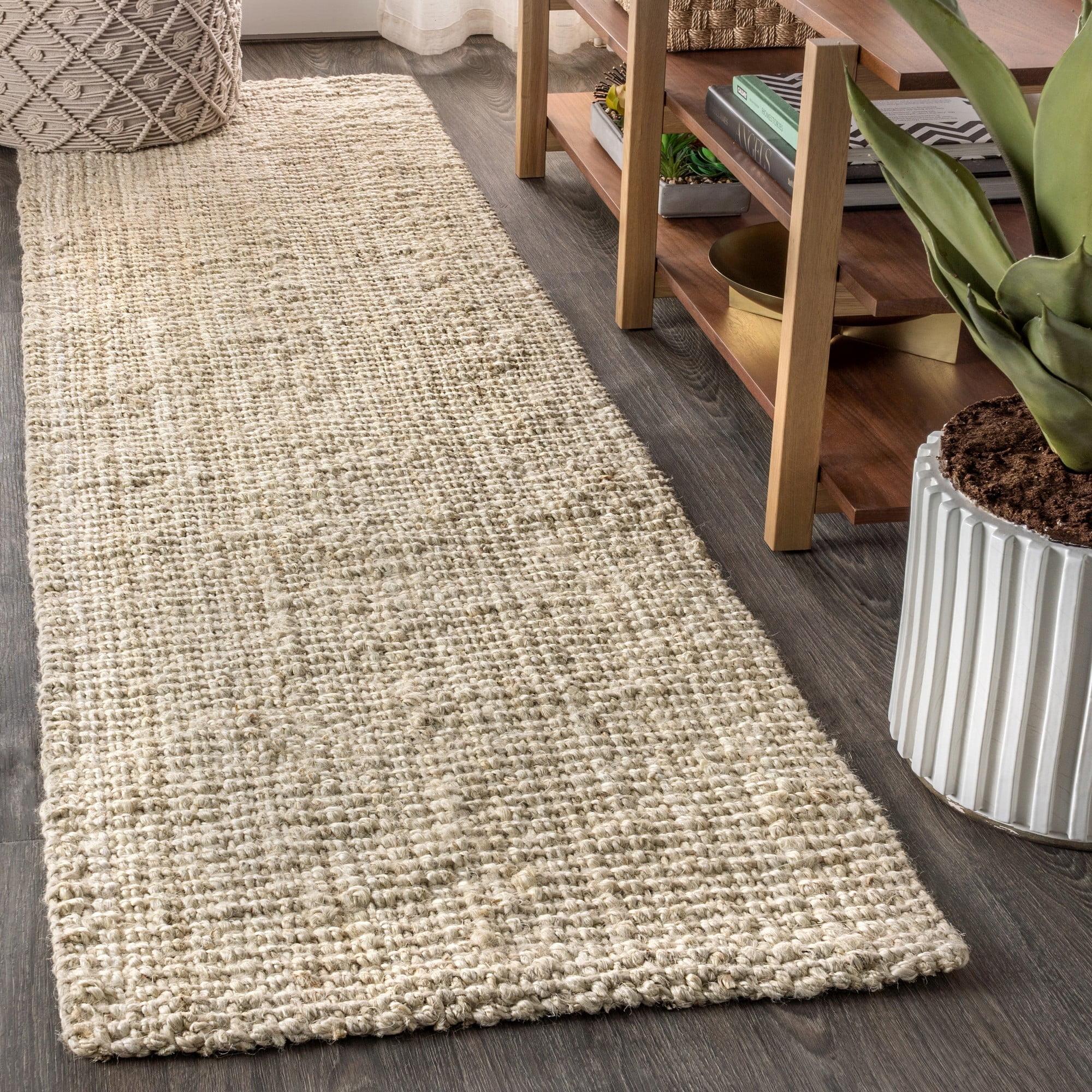 2'x8' Pata Hand Woven Chunky Jute Runner Rug, Light Ivory - JONATHAN Y