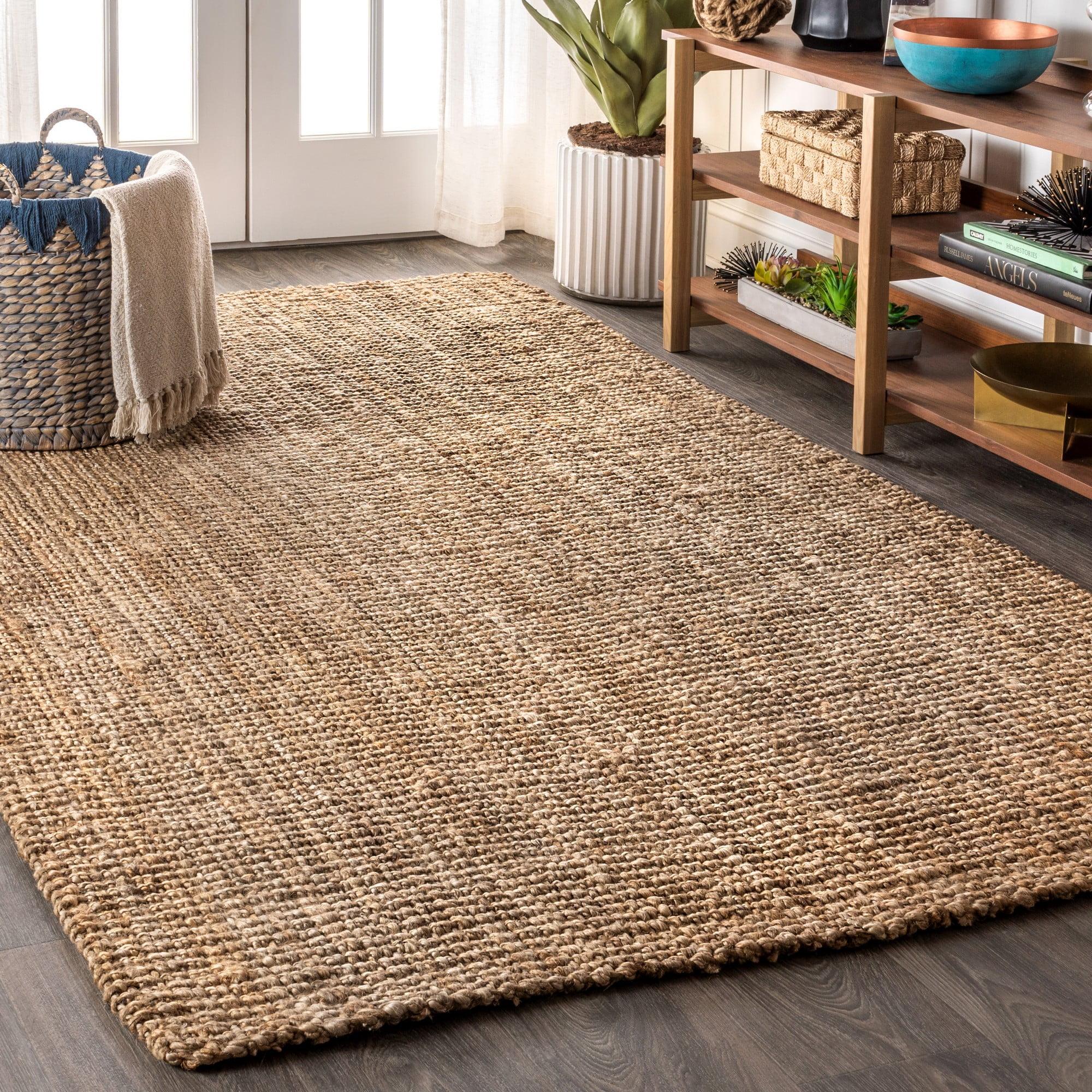 Pata Hand Woven Chunky Jute Indoor Area Rug - JONATHAN Y