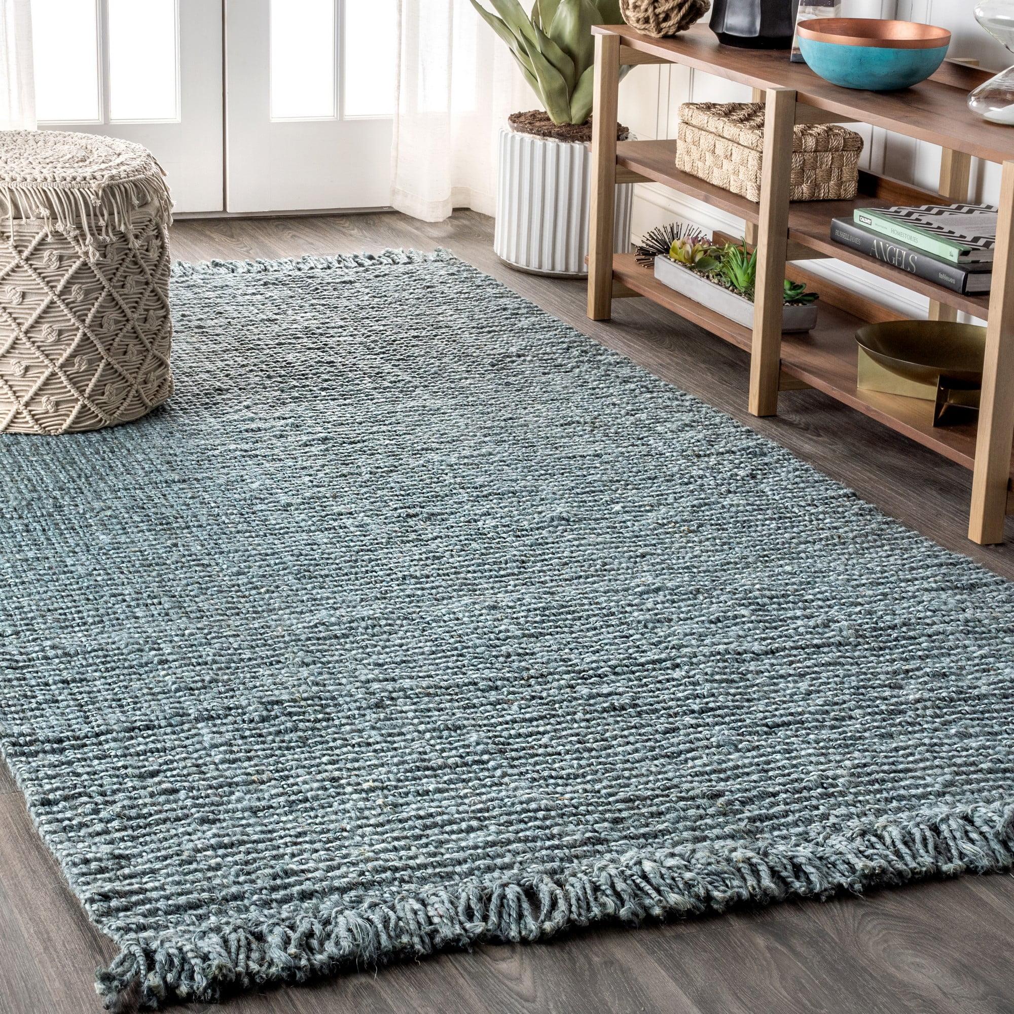 Para Hand Woven Chunky Jute with Fringe Area Rug - JONATHAN Y