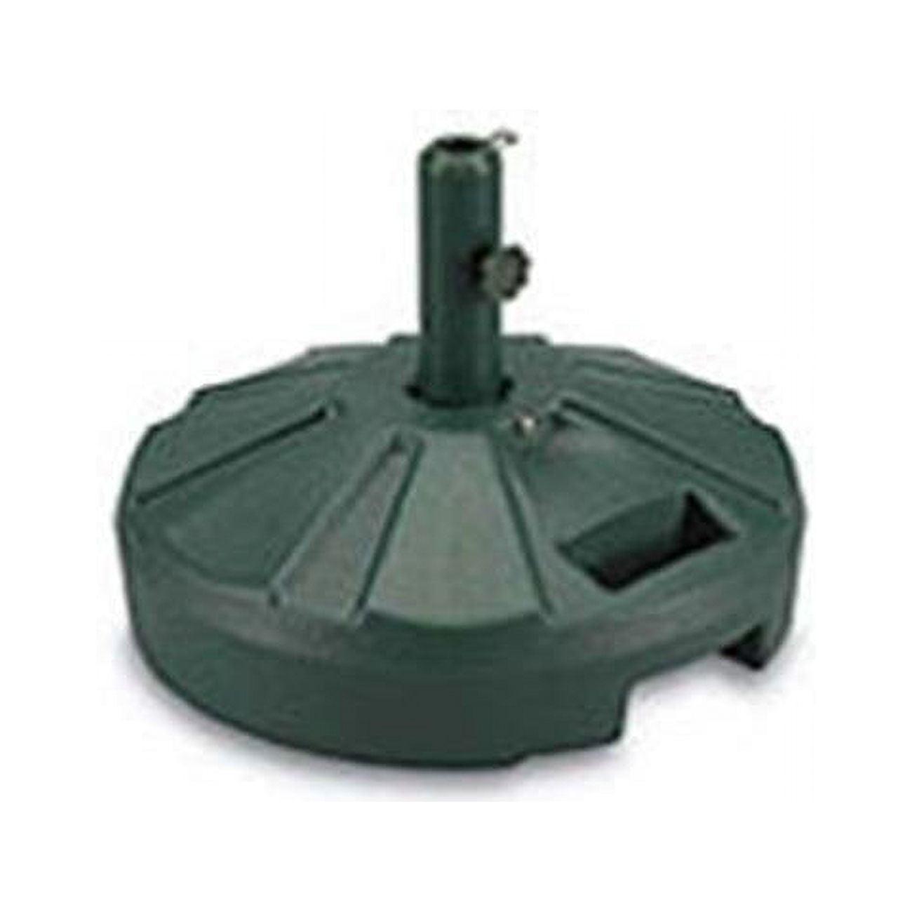 Green Molded Resin Patio Umbrella Stand with Stainless Steel Hardware