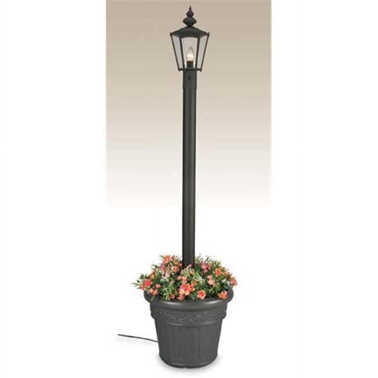 Cambridge White Single Lantern Outdoor Patio Lamp with Planter