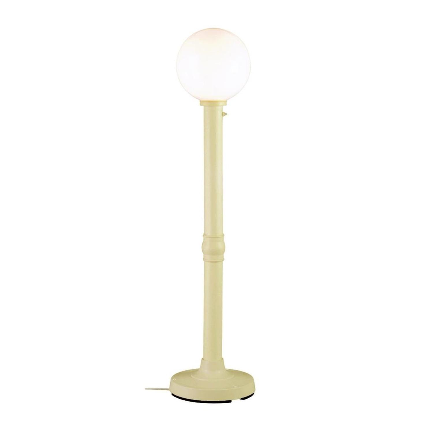 Moonlite 64" White LED Outdoor Floor Lamp with Acrylic Globe