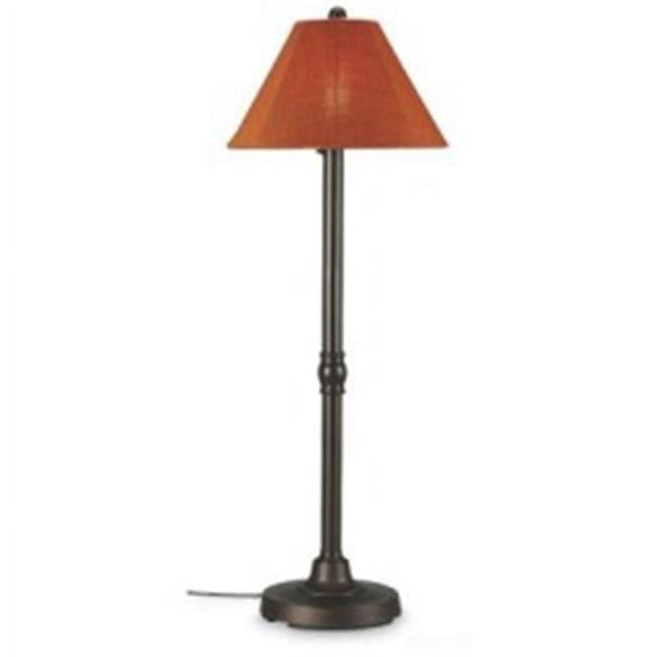 San Juan 60" Bronze Outdoor Floor Lamp with Orange Shade