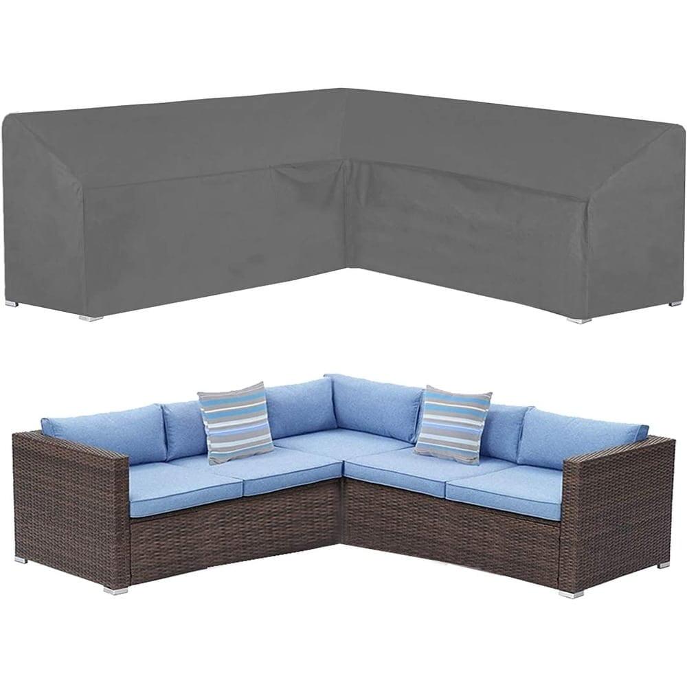 Patio Outdoor Sectional Sofa Cover for Patio Furniture Set 100"x100"(V-Shaped)