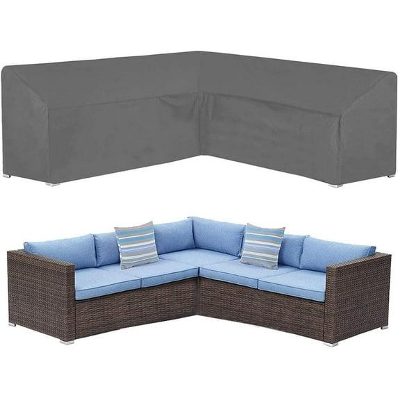 Patio Outdoor Sectional Sofa Cover for Patio Furniture Set 100"x100"(V-Shaped)