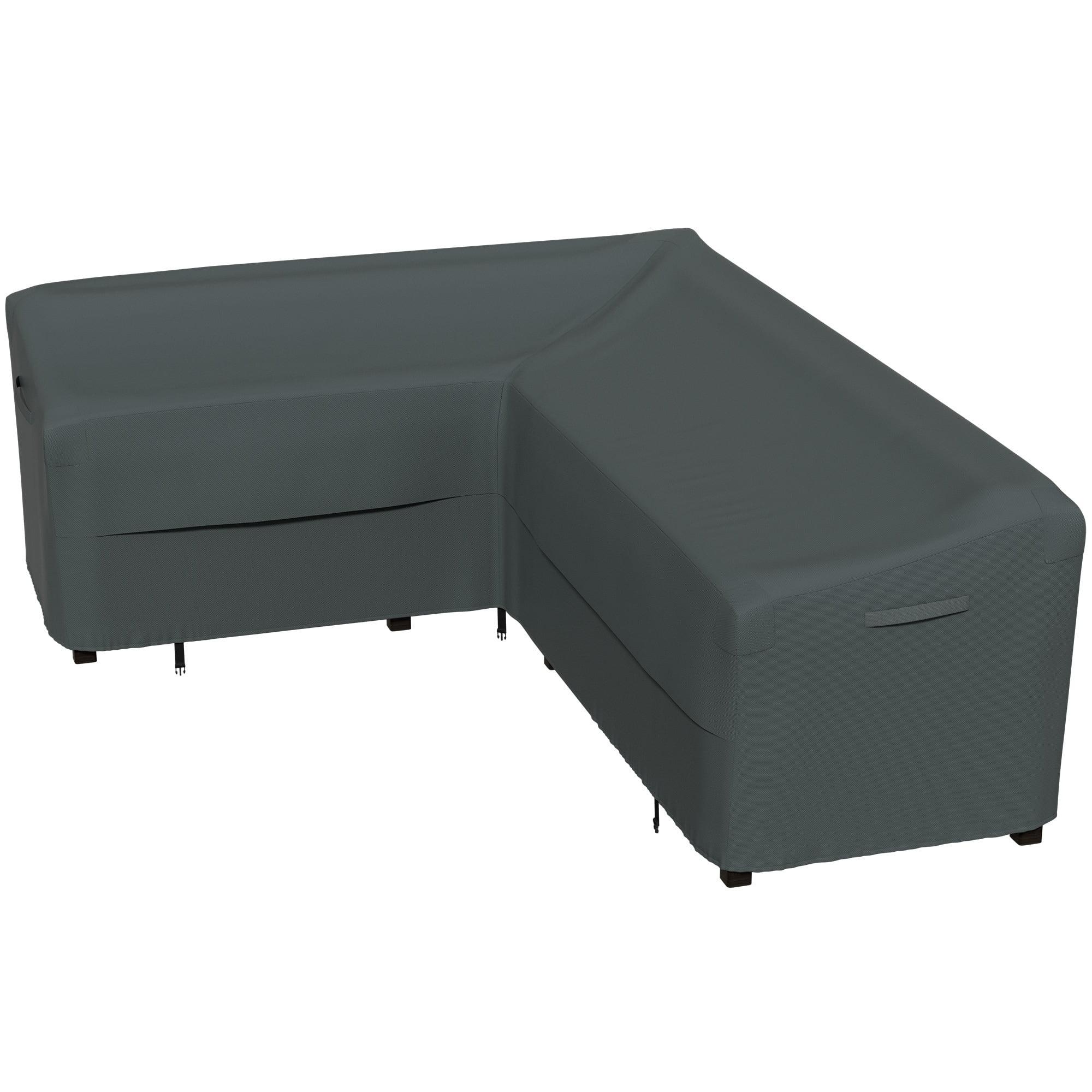Patio Sectional Sofa Cover Waterproof Heavy Duty Rip Resistant 104x83(L-Shaped-Left Facing)