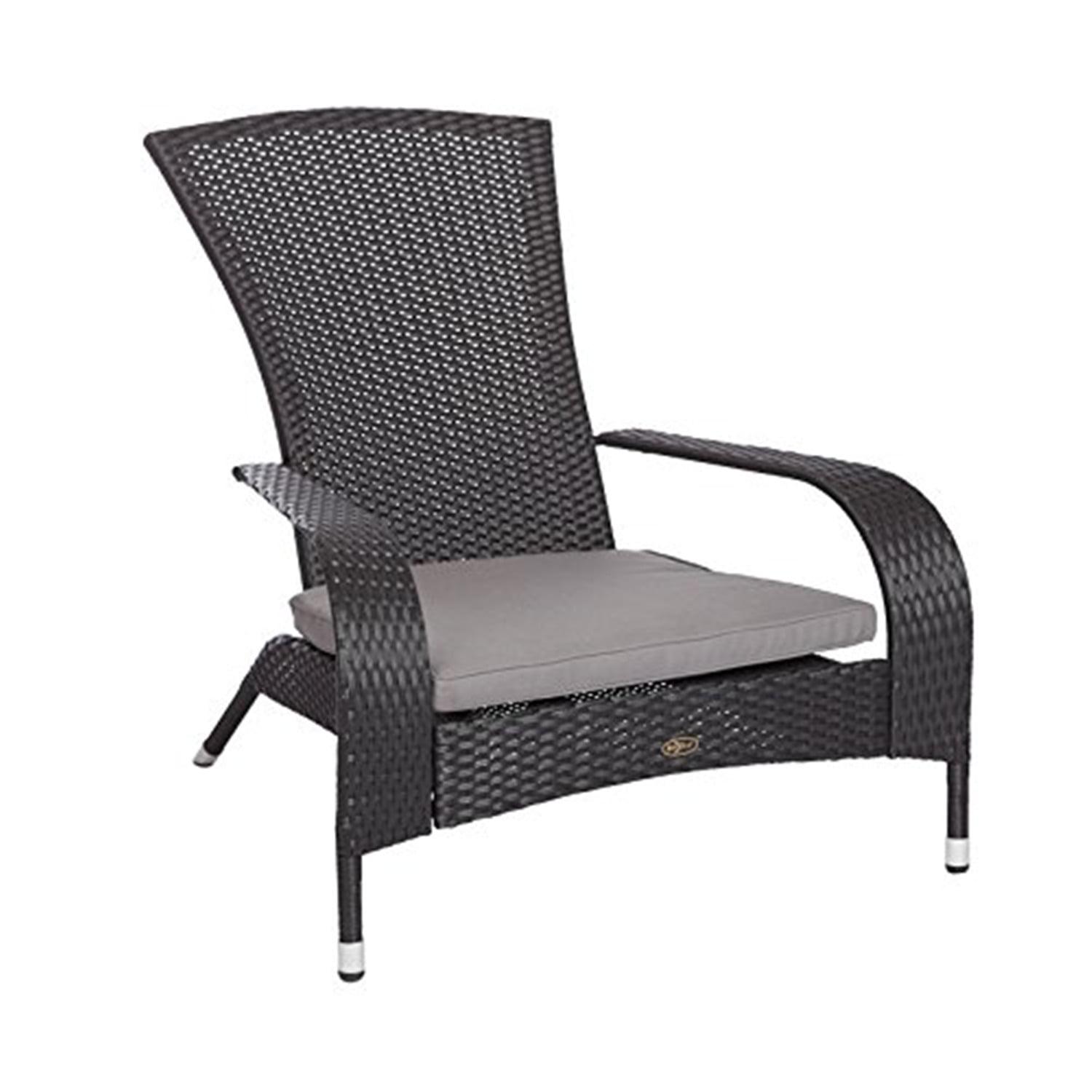 Black Coconino Wicker Adirondack Chair