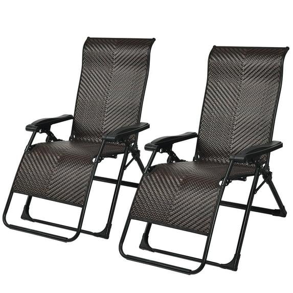 Calorful Folding Zero Gravity Chair (Set of 2)