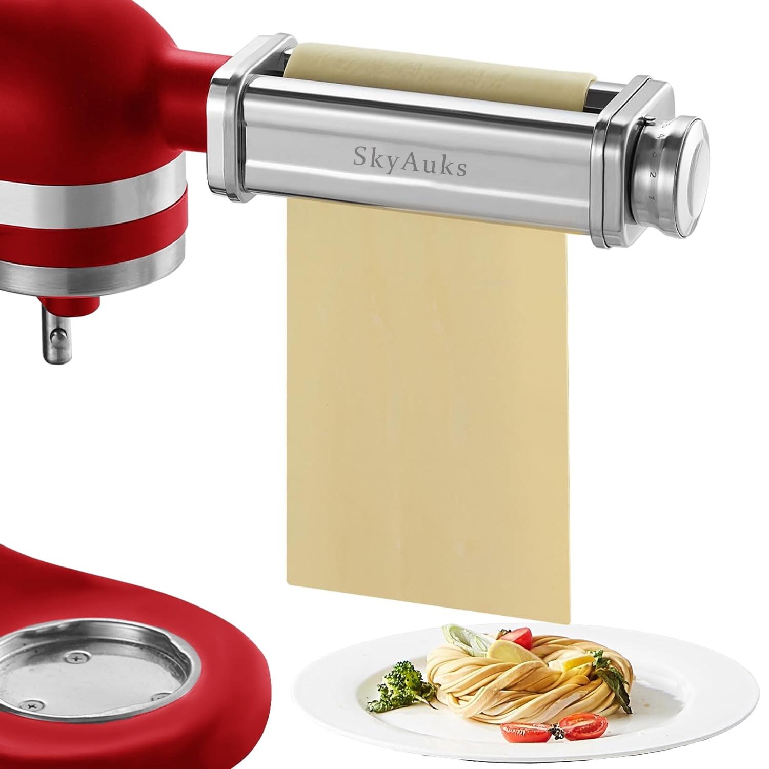 Stainless Steel Pasta Roller Attachment for KitchenAid Mixer