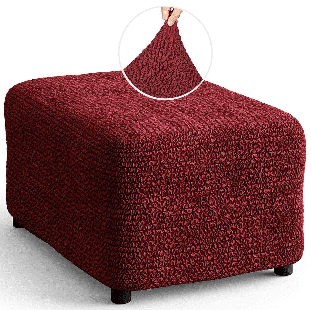 Stretchy Slipcover for Ottoman - Easy to Clean & Durable - Microfibra Collection