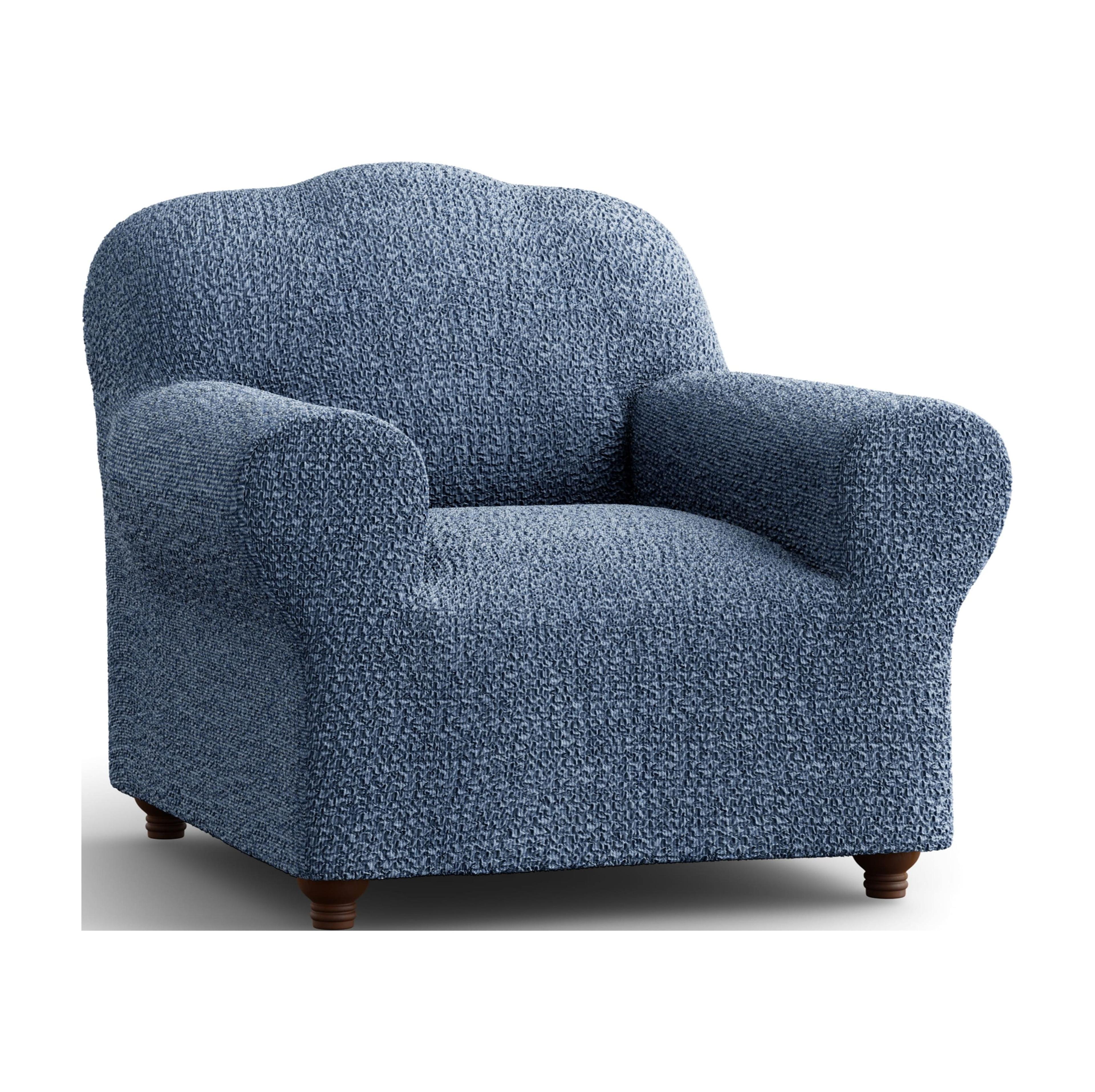 Elegante Blu Italianate Modern Stretch Armchair Slipcover