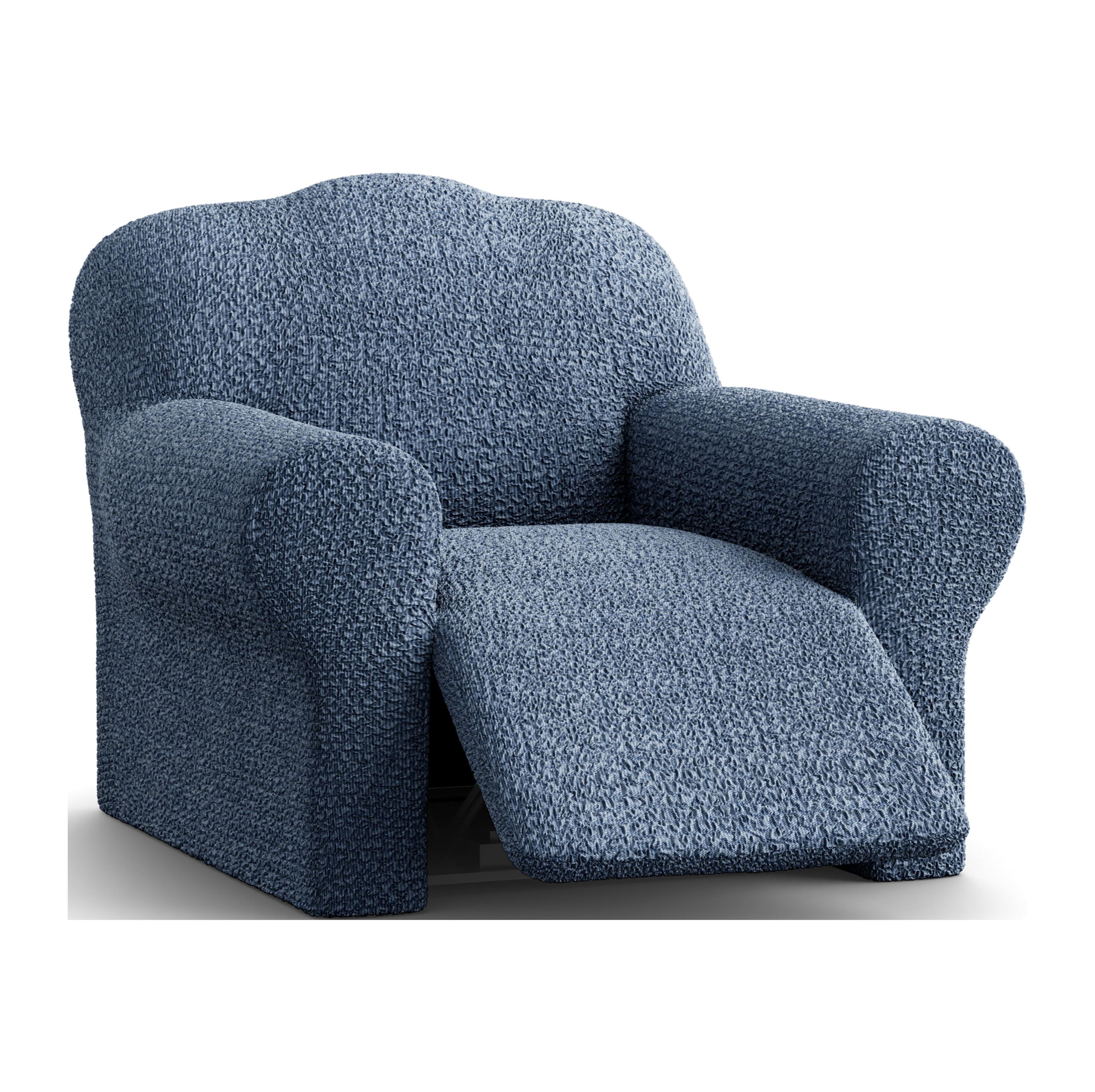 Italianate Modern Blue Stretch Recliner Chair Cover