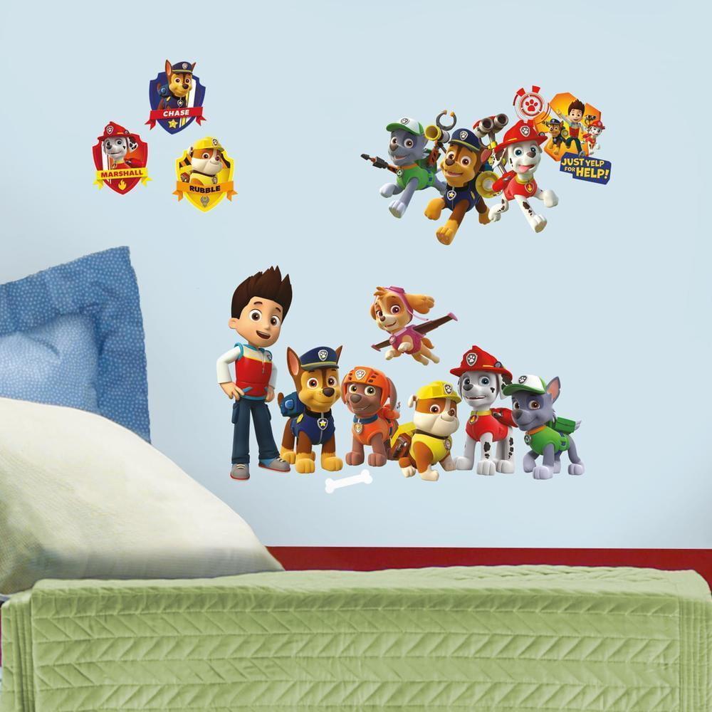 Paw Patrol Peel and Stick Wall Decals for Kids