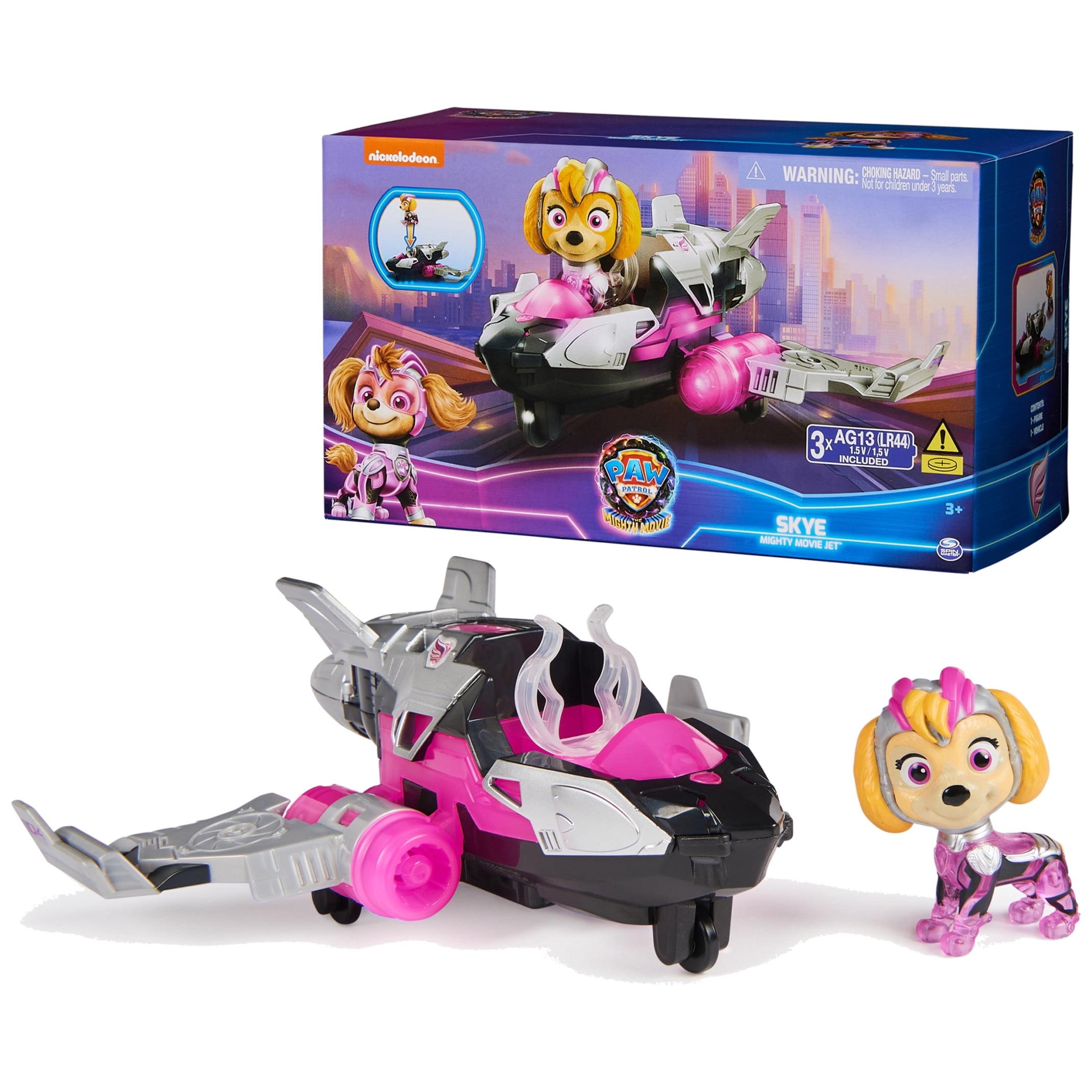 PAW Patrol: The Mighty Movie, Airplane Toy with Skye Mighty Pups Action Figure, Lights and Sounds, Kids Toys for Boys & Girls 3+