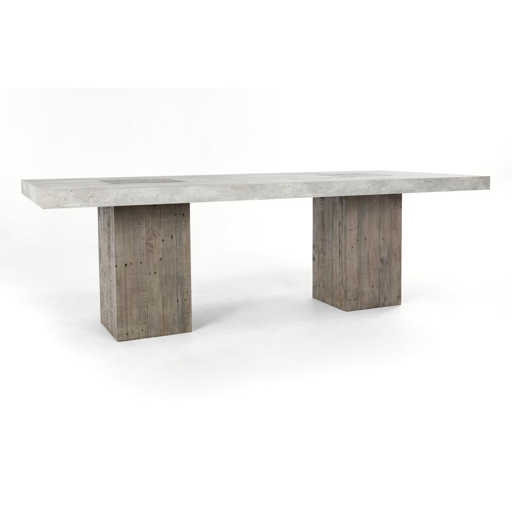 Two-Toned Reclaimed Wood Rectangle Dining Table (94")