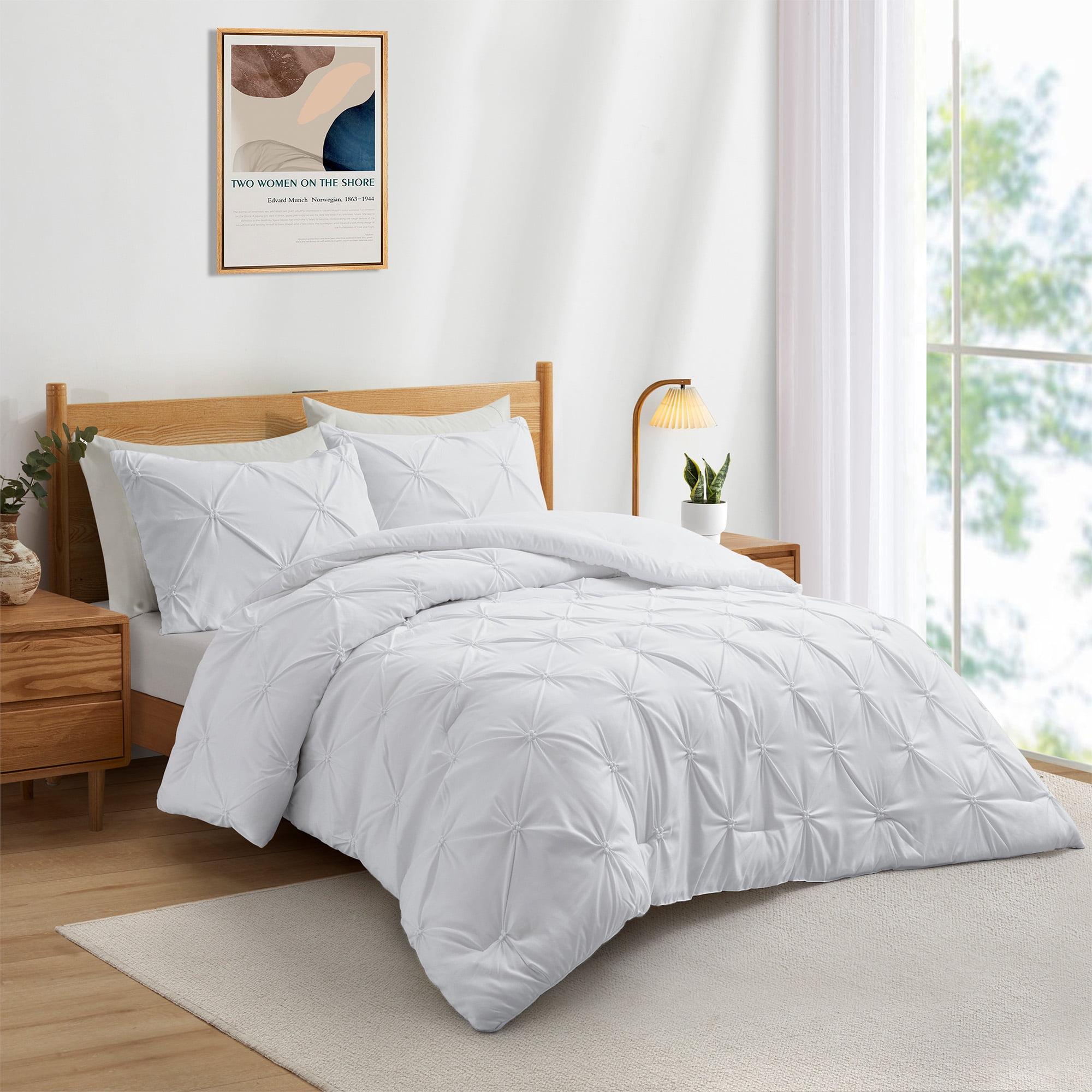 King White Cotton Reversible Comforter Set