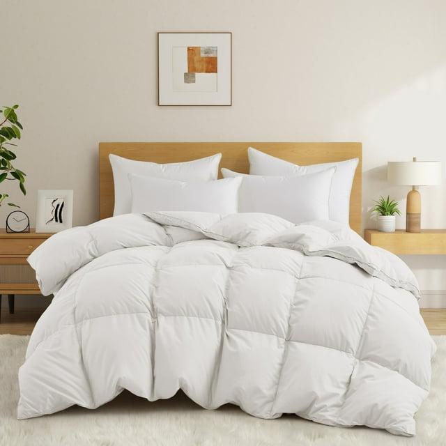 Peace Nest Premium White Feather Down Comforter Duvet Insert All Warmth Levels Heavy Weight King