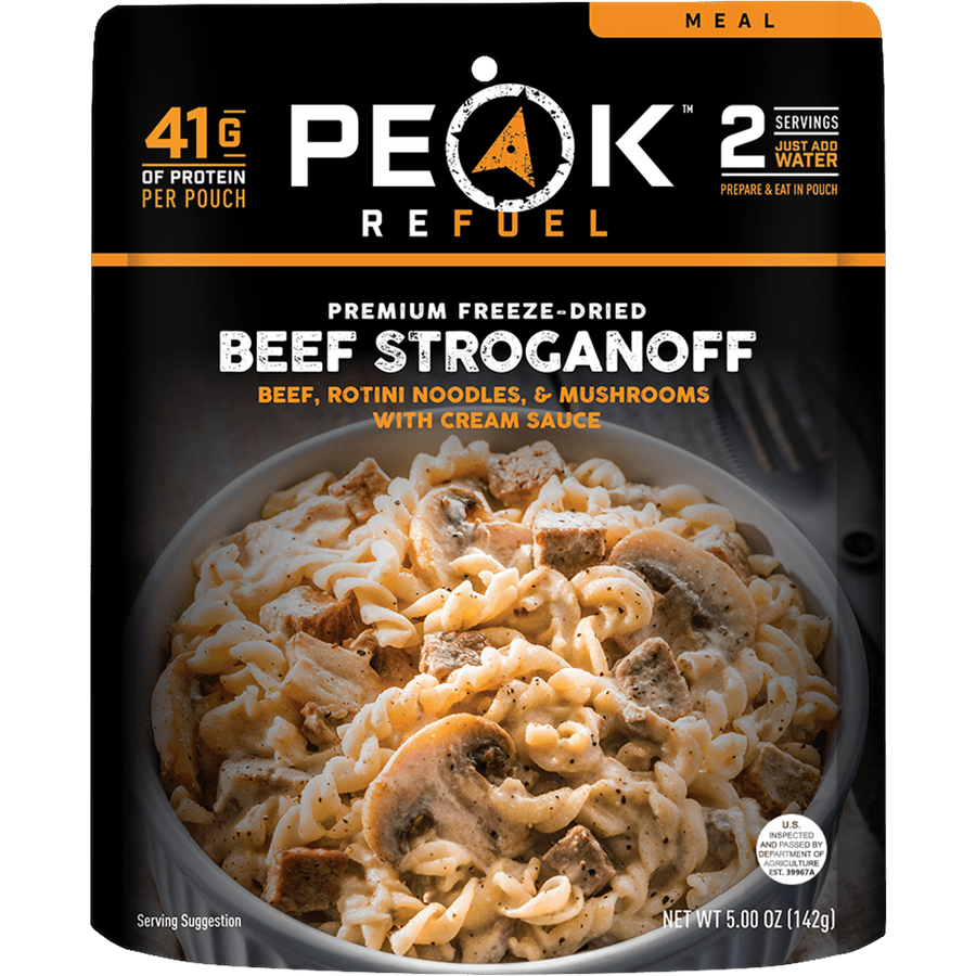 Peak Refuel Beef Stroganoff | Freeze Dried Backpacking and Camping Food | Amazing Taste | High Protein | Real Meat | Quick Prep Meals
