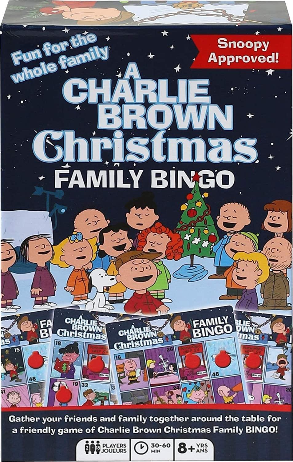 Charlie Brown Christmas Family Bingo Game for Kids and Adults