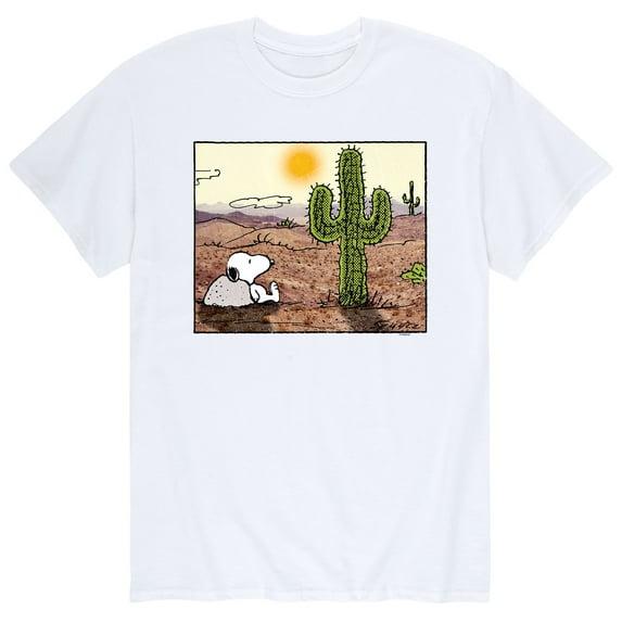 Men's Peanuts Snoopy Desert Landscape Short Sleeve Graphic T-Shirt - White - Large