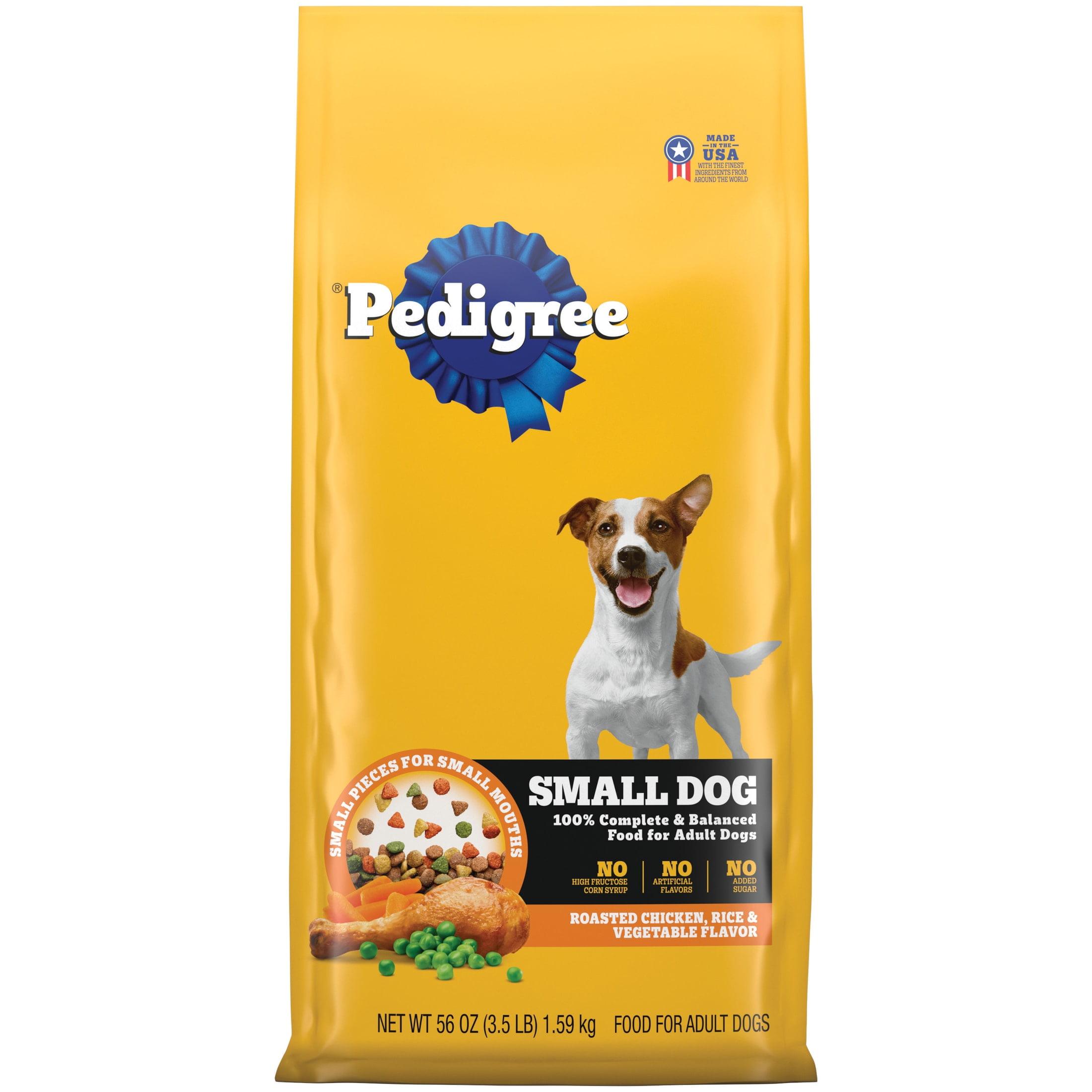 Pedigree Roasted Chicken, Rice, Grain and Vegetable Flavor Small Dry Dog Food - 3.5lbs