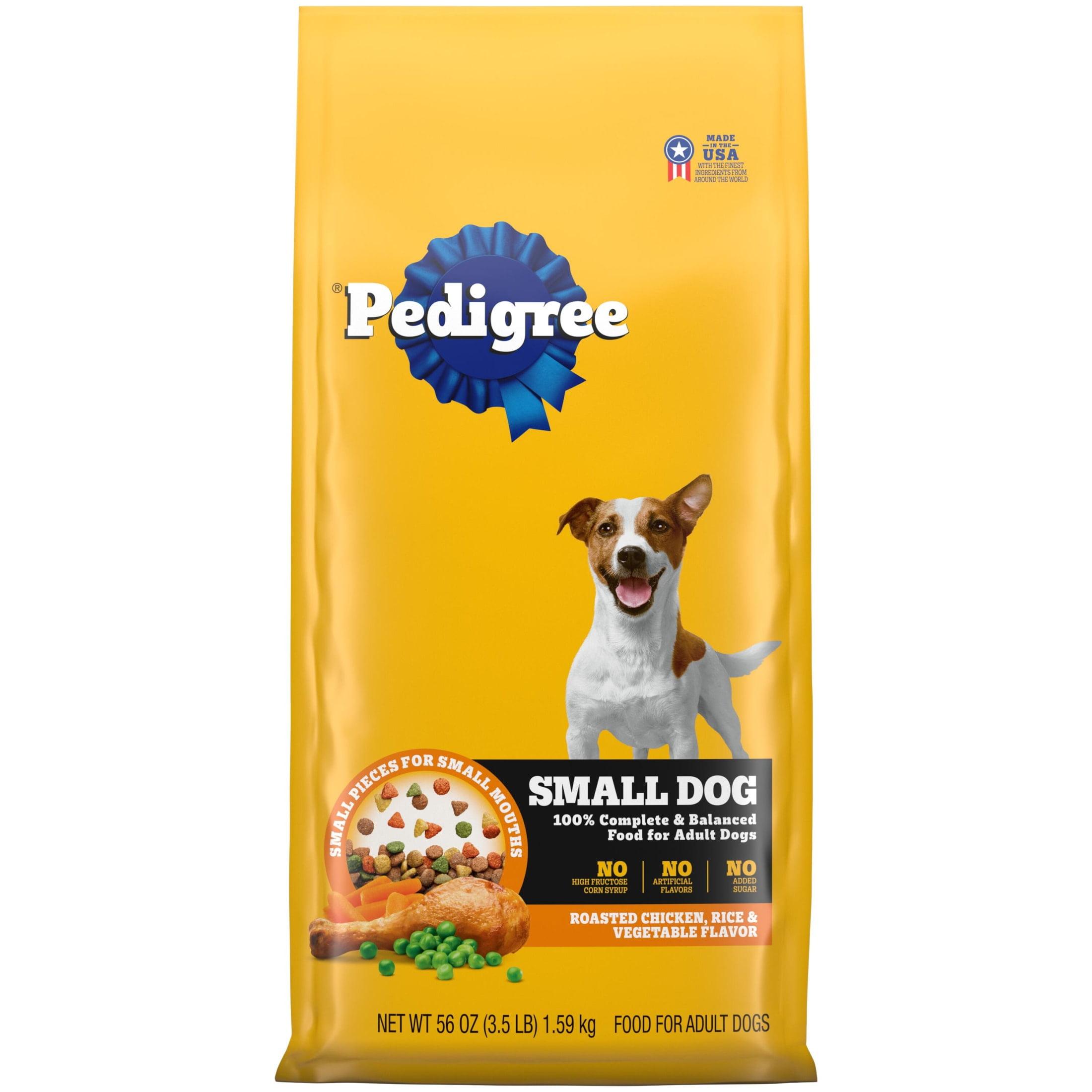 Pedigree Roasted Chicken, Rice, Grain and Vegetable Flavor Small Dry Dog Food - 3.5lbs