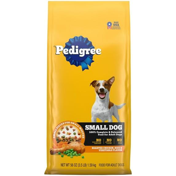 Pedigree Roasted Chicken, Rice, Grain and Vegetable Flavor Small Dry Dog Food - 3.5lbs
