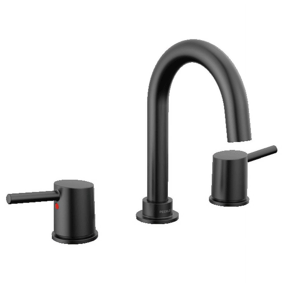 Precept Matte Black 2-Handle Widespread Bathroom Faucet