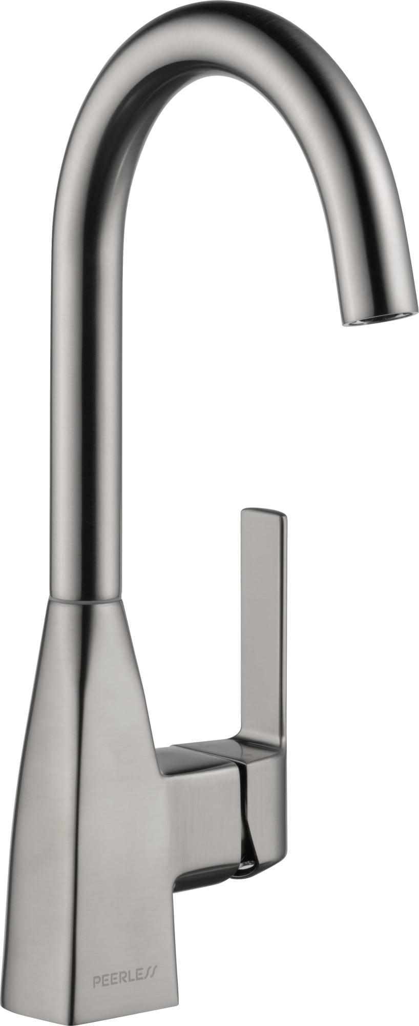 Xander Transitional Brushed Stainless Steel Bar Faucet with Dual Handle