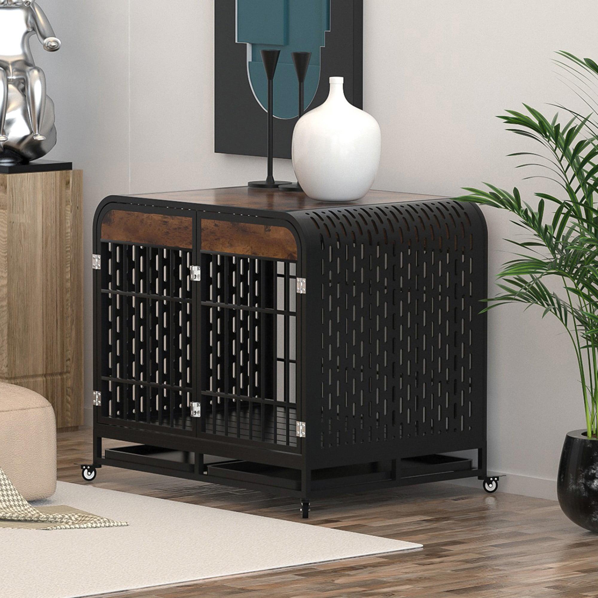 Archie & Oscar™ Heavy Duty Dog Crate Dog Cage With Wide Tabletop Strong Wooden Furniture Style