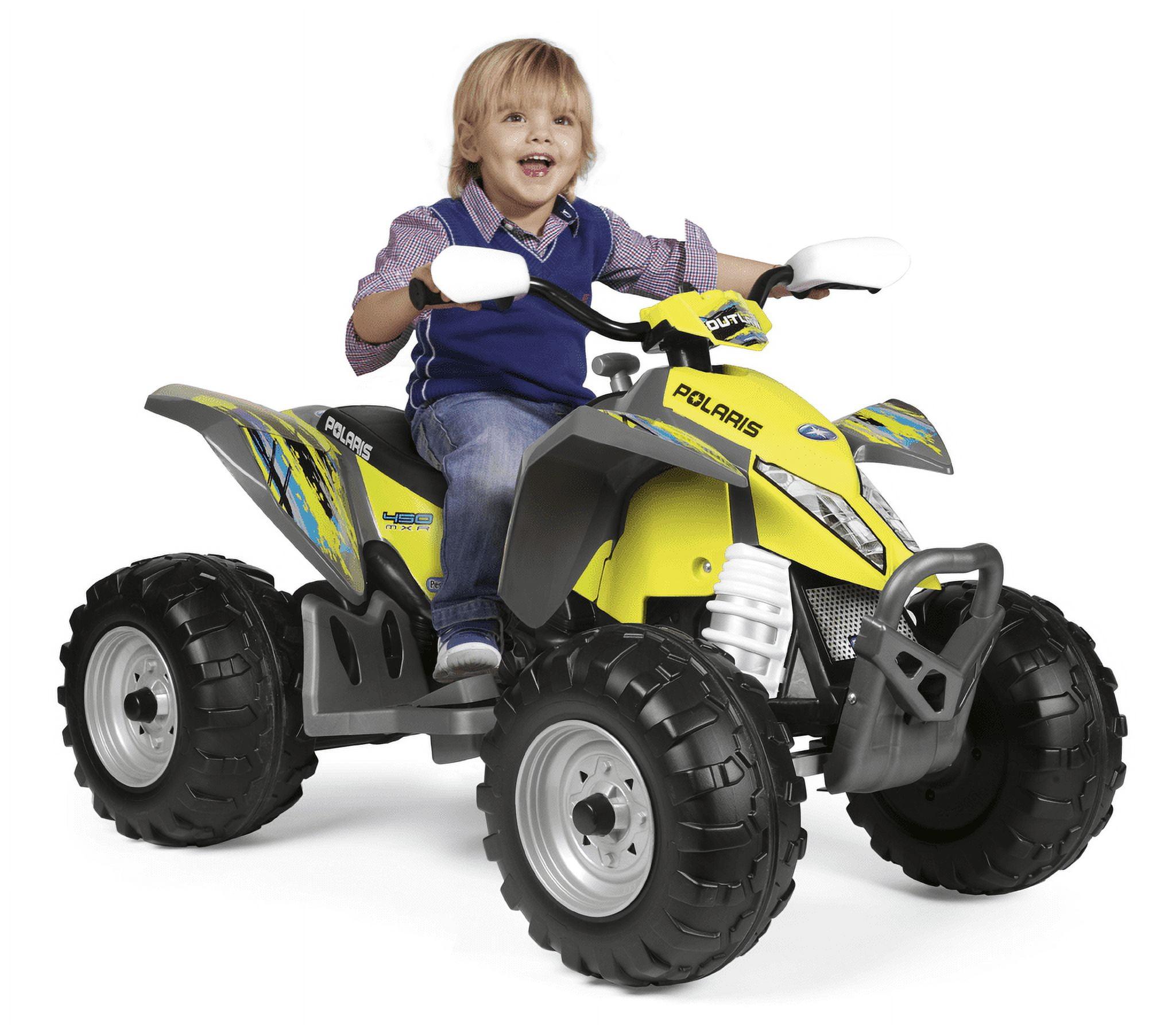 Polaris Outlaw Yellow 12V Ride-On ATV for Kids