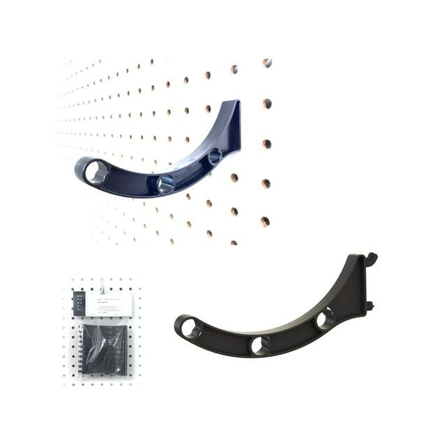 Peggy Pegboard Work Station Organizer – Hooks & Dowels for Tape, Ribbon, Wire, Crafts, Wine Rack Black 10PK Hooks Only