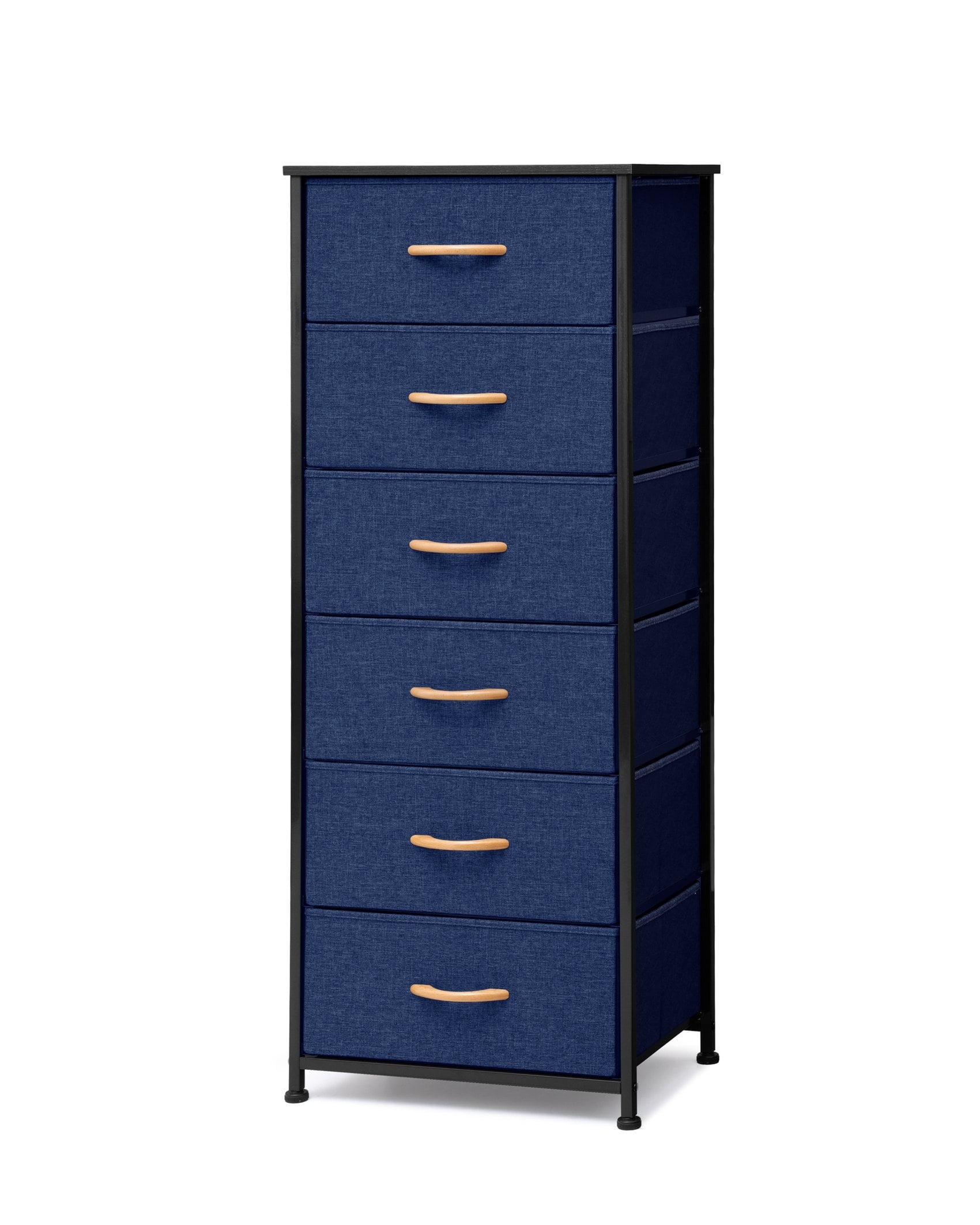 Pellebant 6 Drawers Vertical Dresser Storage Tower Chest, Blue