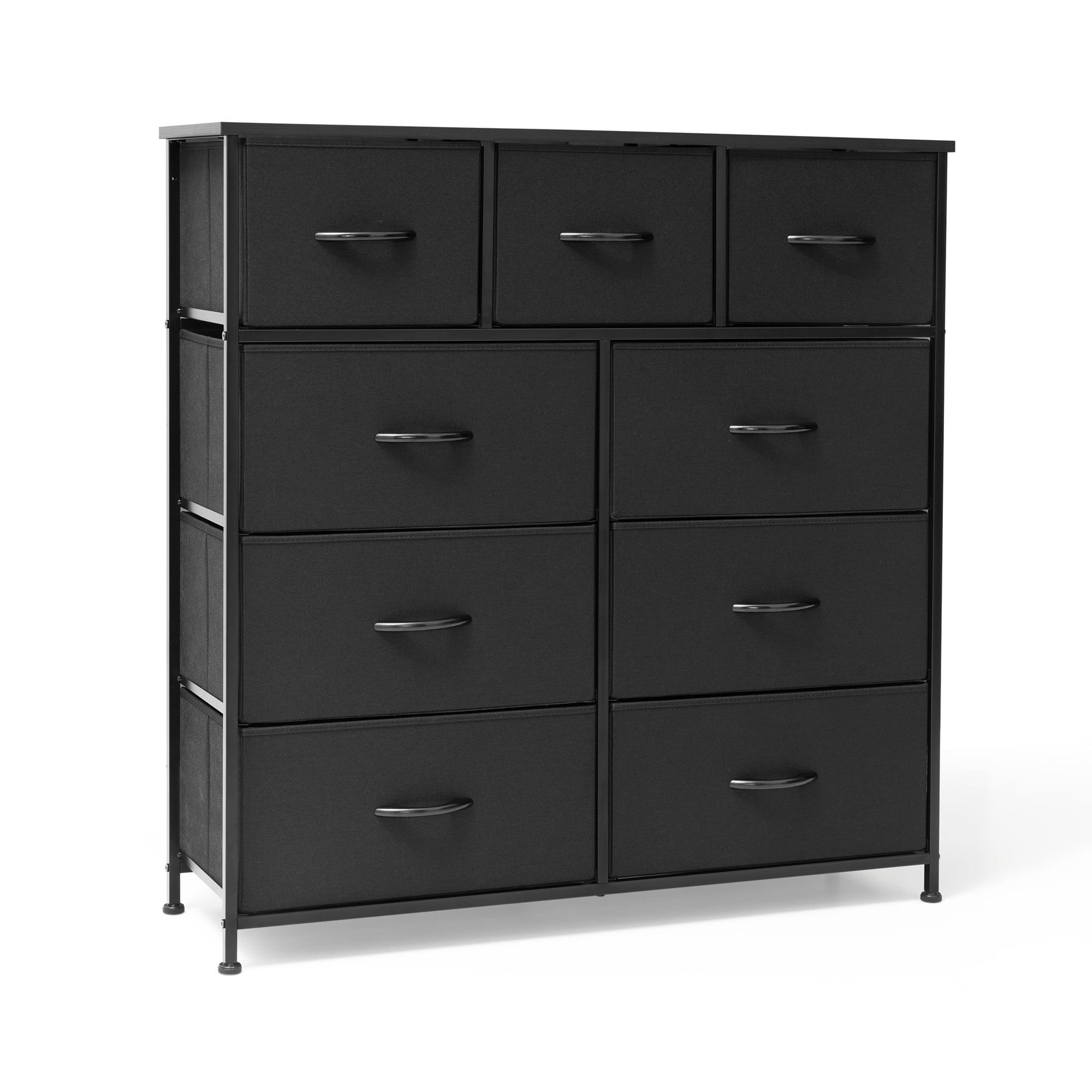 Black Vertical Nursery Dresser with Extra Deep Drawers