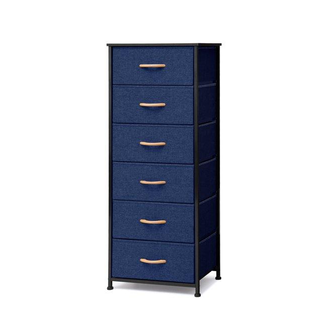 Pellebant 6 Drawers Vertical Dresser Storage Tower Chest, Blue