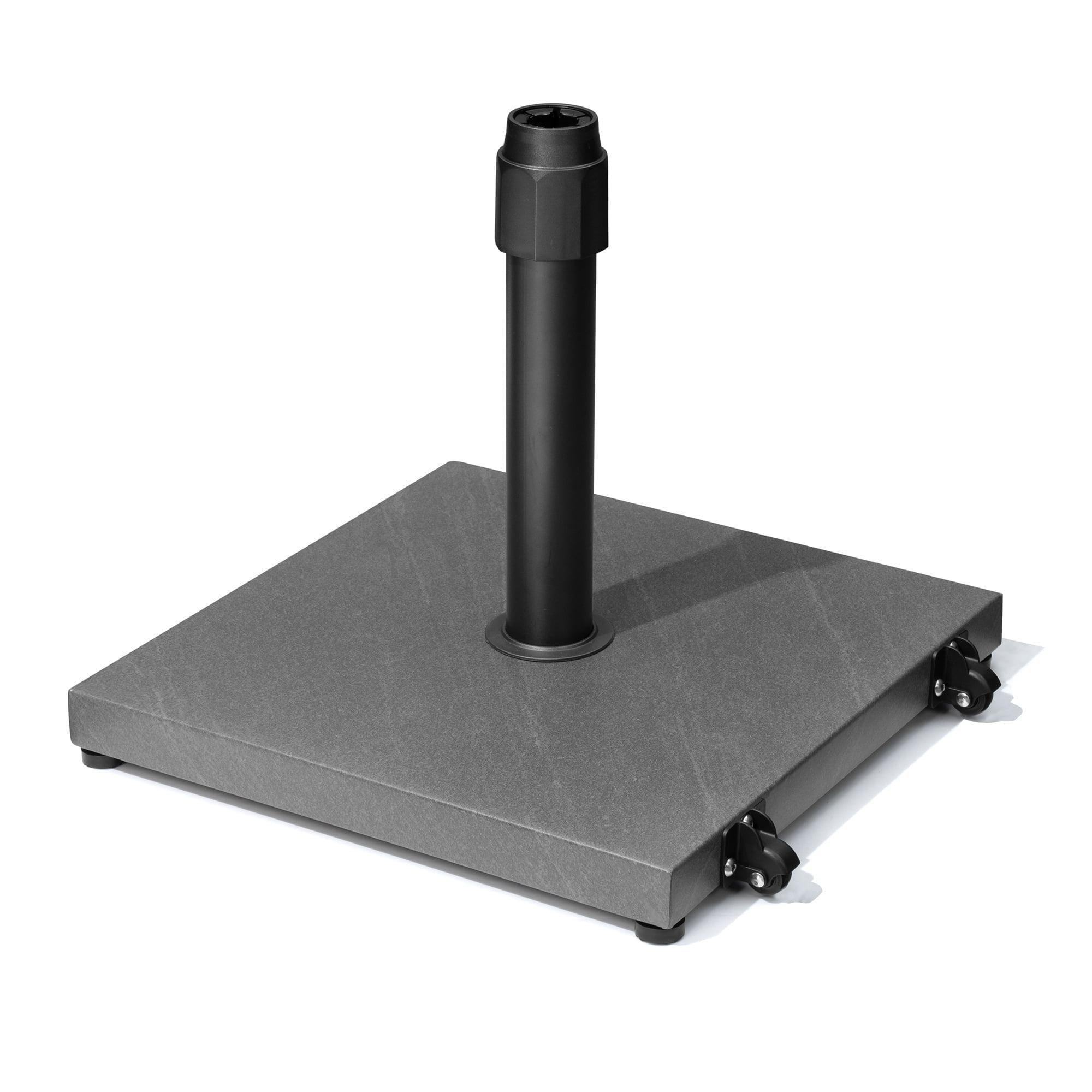 45lbs Patio Umbrella Base - Heavy Duty Outdoor Patio Market Umbrella Stand for Deck, Poolside, Balcony, Wind-Resistant Design, Grey
