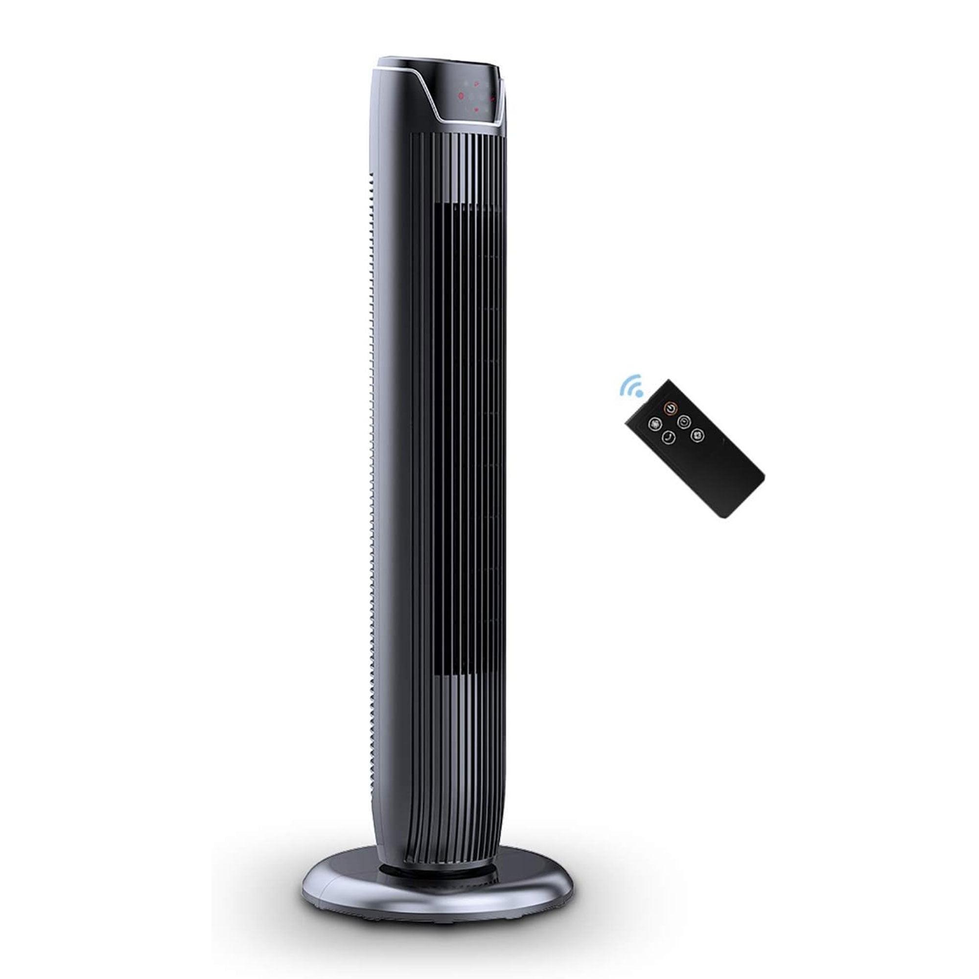 Open Box Pelonis Oscillating Modern Tower Fan with Low Noise Level,Glossy Black