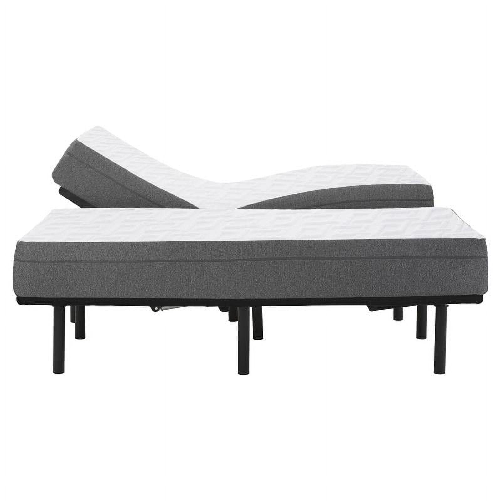 Pemberly Row 12" King Split Mattress and Model H Bed Base in White