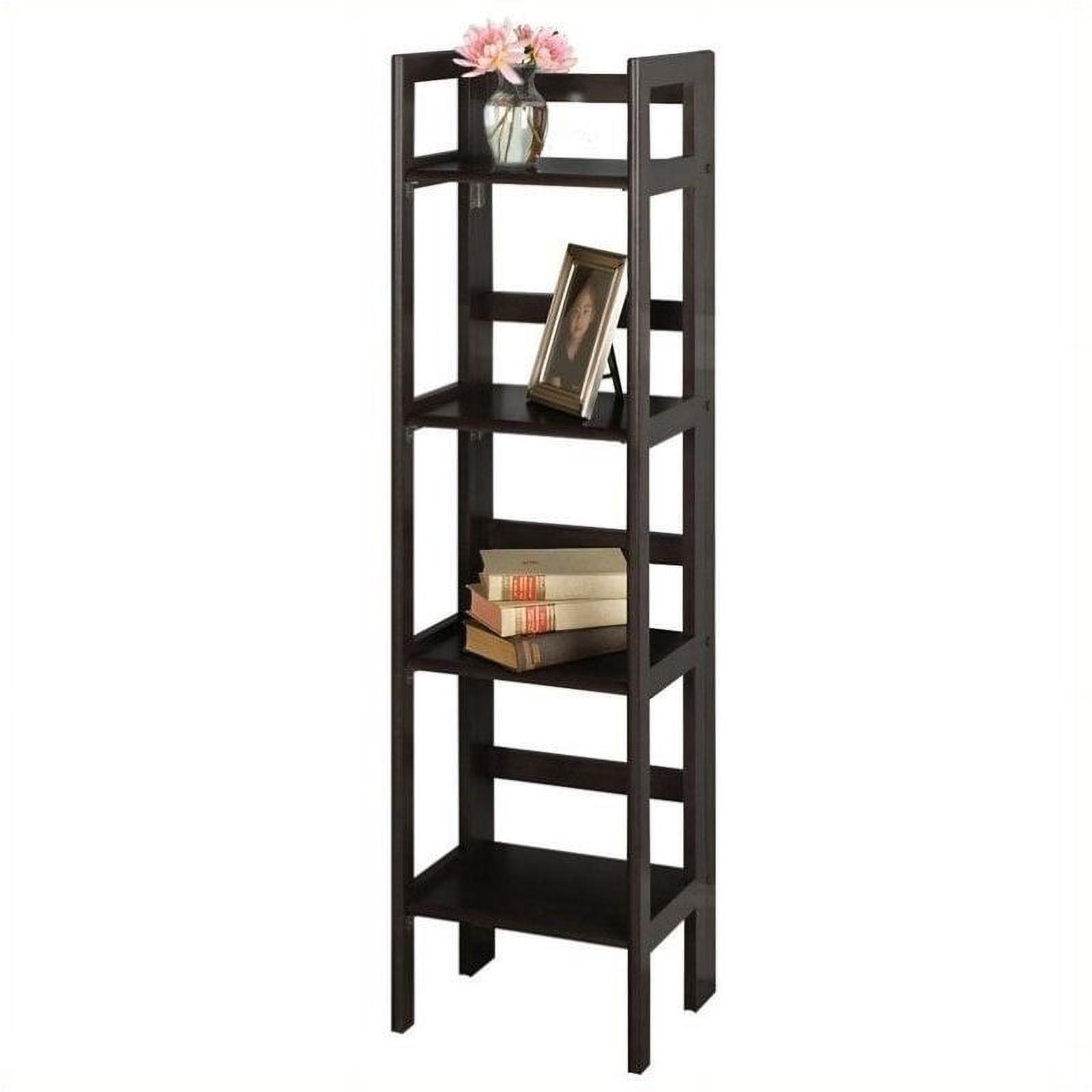 51.34" Black Solid Wood Folding Bookcase for Kids