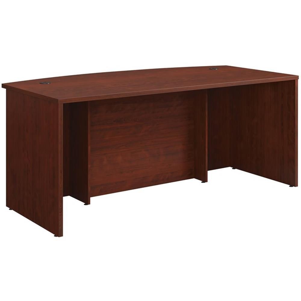 Classic Cherry Wood Executive Desk with Drawer and Filing Cabinet