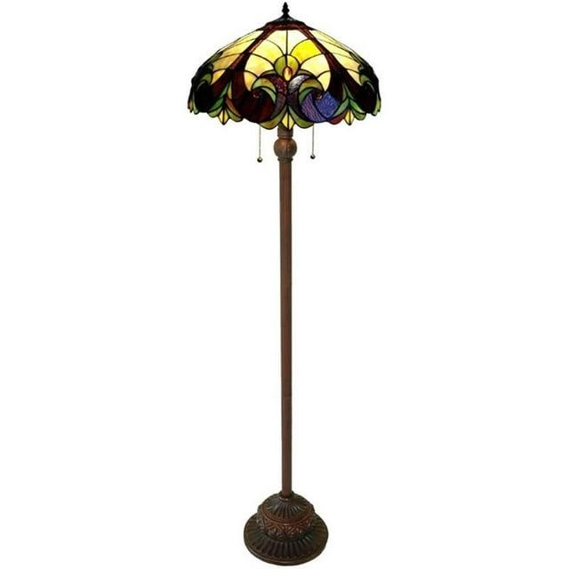 Chloe Lighting Liaison Tiffany-style 2 Light Victorian Floor Lamp 18" Shade