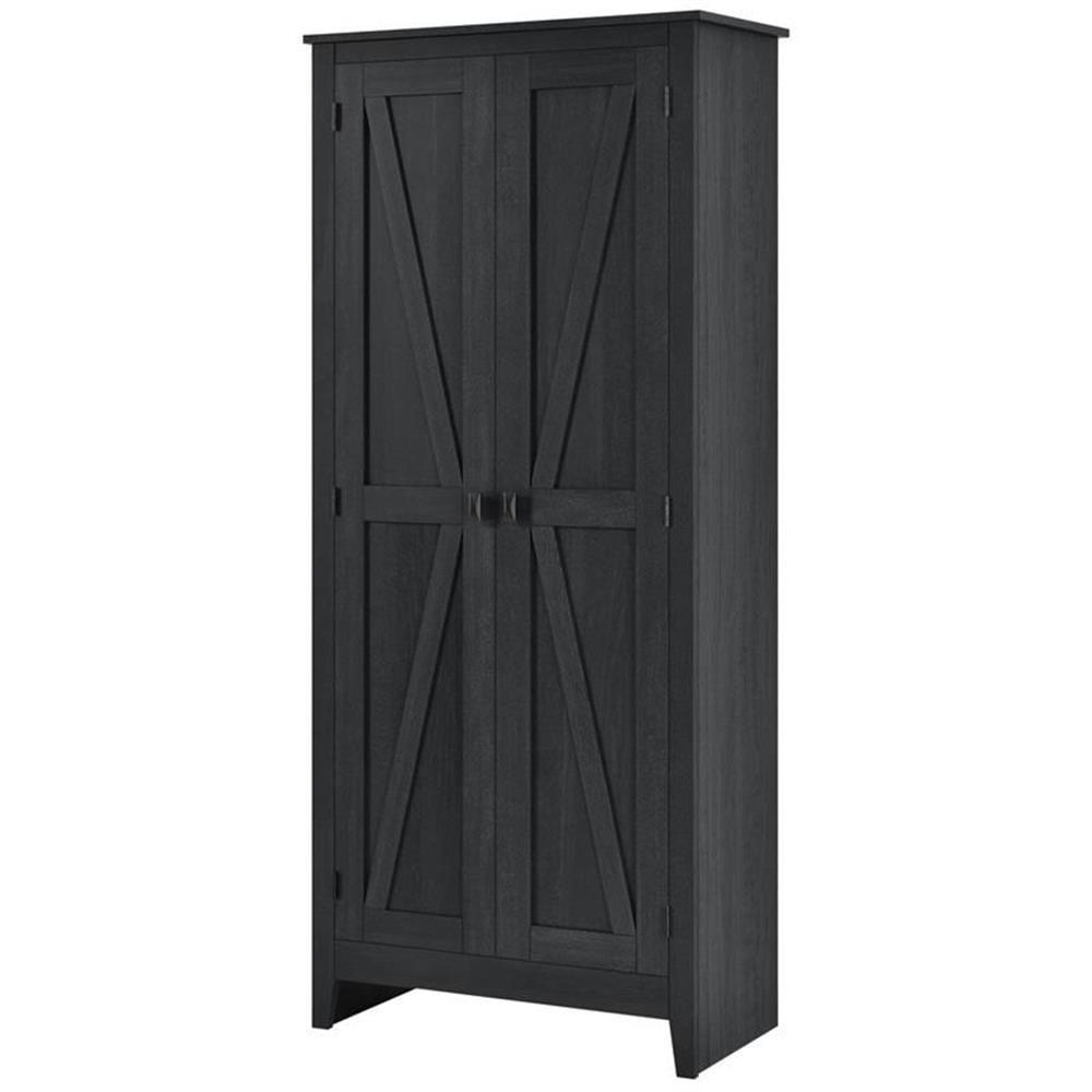 Farmington 31.5" Wide Storage Cabinet, Black Oak