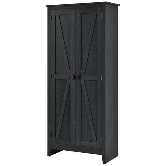 Farmington 31.5" Wide Storage Cabinet, Black Oak