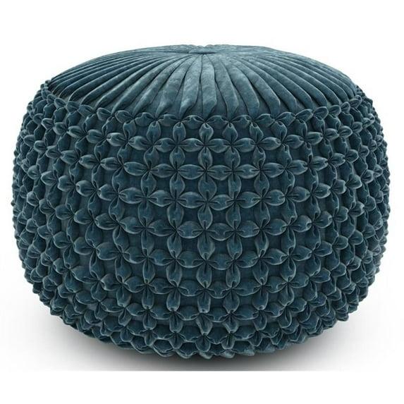 Simpli Home Grafton Velvet Pouf