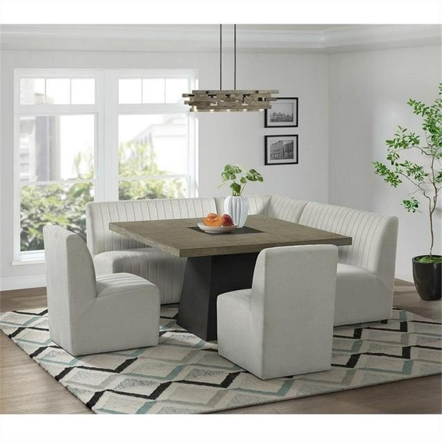 Picket House Furnishings Rizzo Dining Corner Chair in Beige Linen