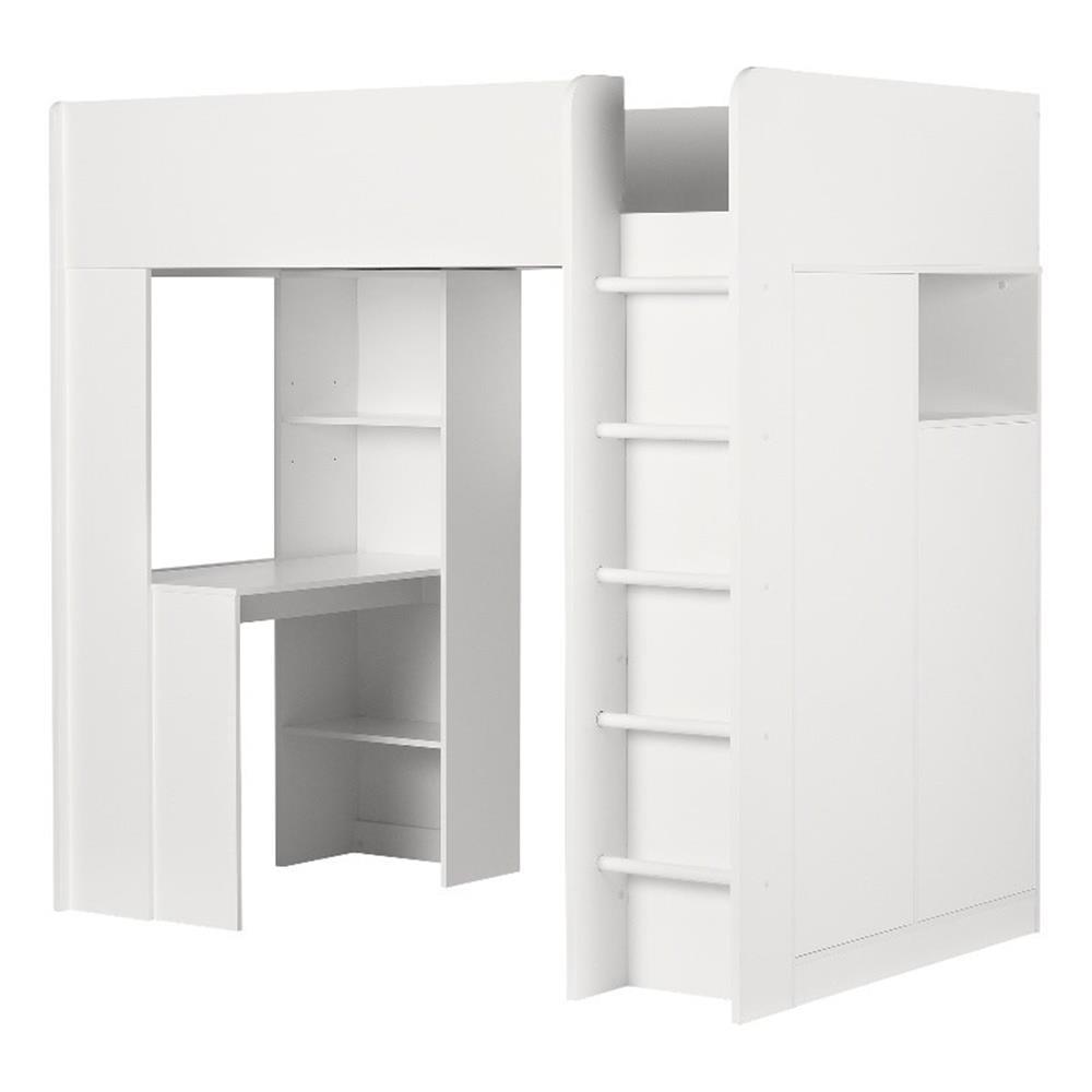 Logik Twin Loft Bed with Bookcase by South Side Living