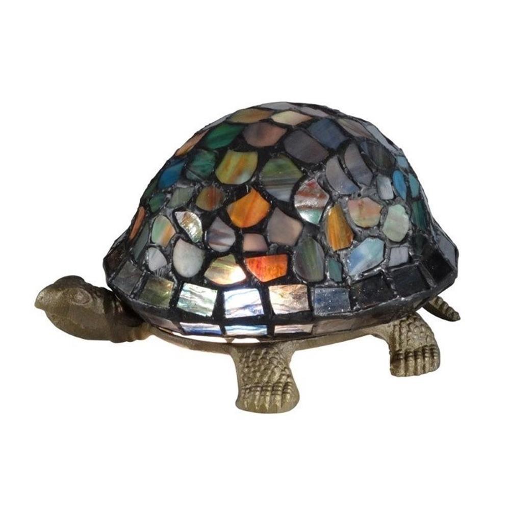 Pemberly Row Contemporary Transitional Blue Turtle Accent Lamp